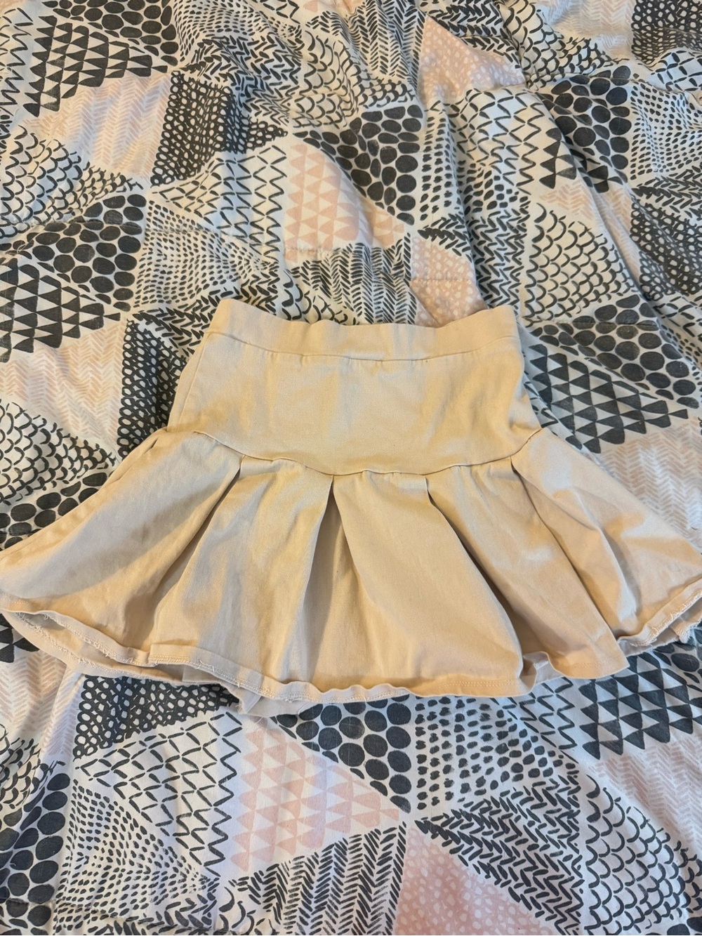 Hesperus Khaki Mini High Waisted Skirt